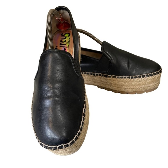 Circus by Sam Edelman Shoes - Circus by Sam Edelman Black Espadrille Platform Slip-Ons